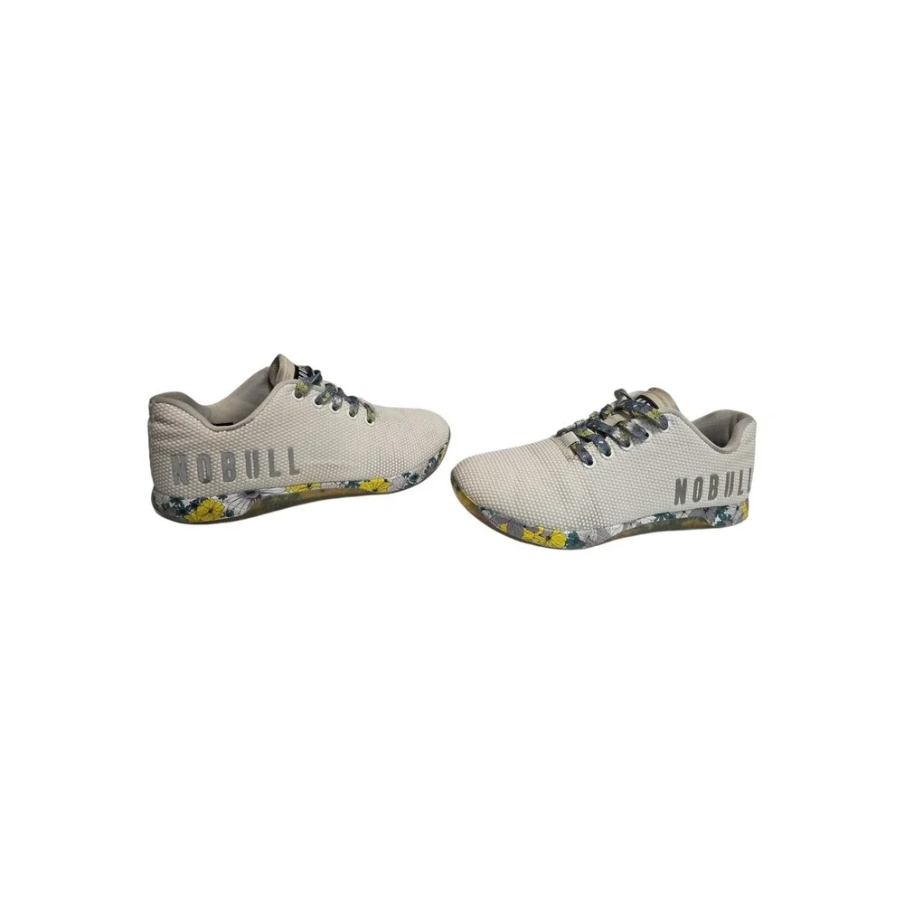 NOBULL Trainer Floral Print Gray SuperFabric Cross Training Shoes Womens 7
